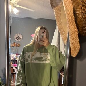 Playboy by PacSun Green Graphic Sweatshirt